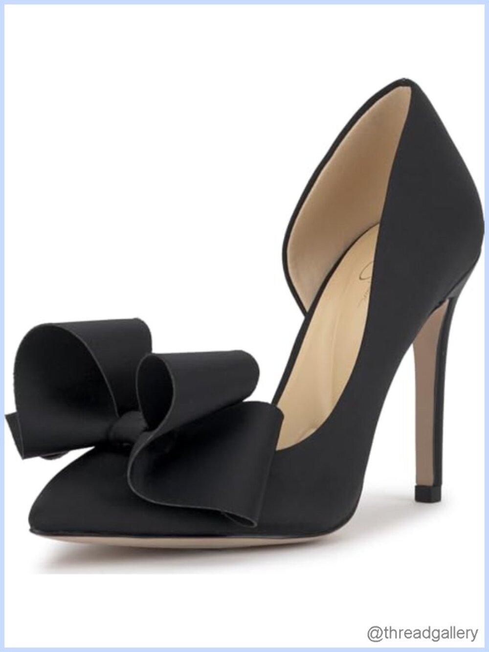 Satin Stiletto Heel Pointed Toe Party Pump